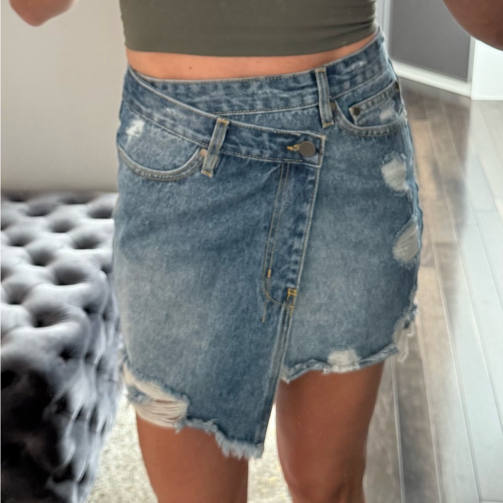 Elan Blue Denim Skirt